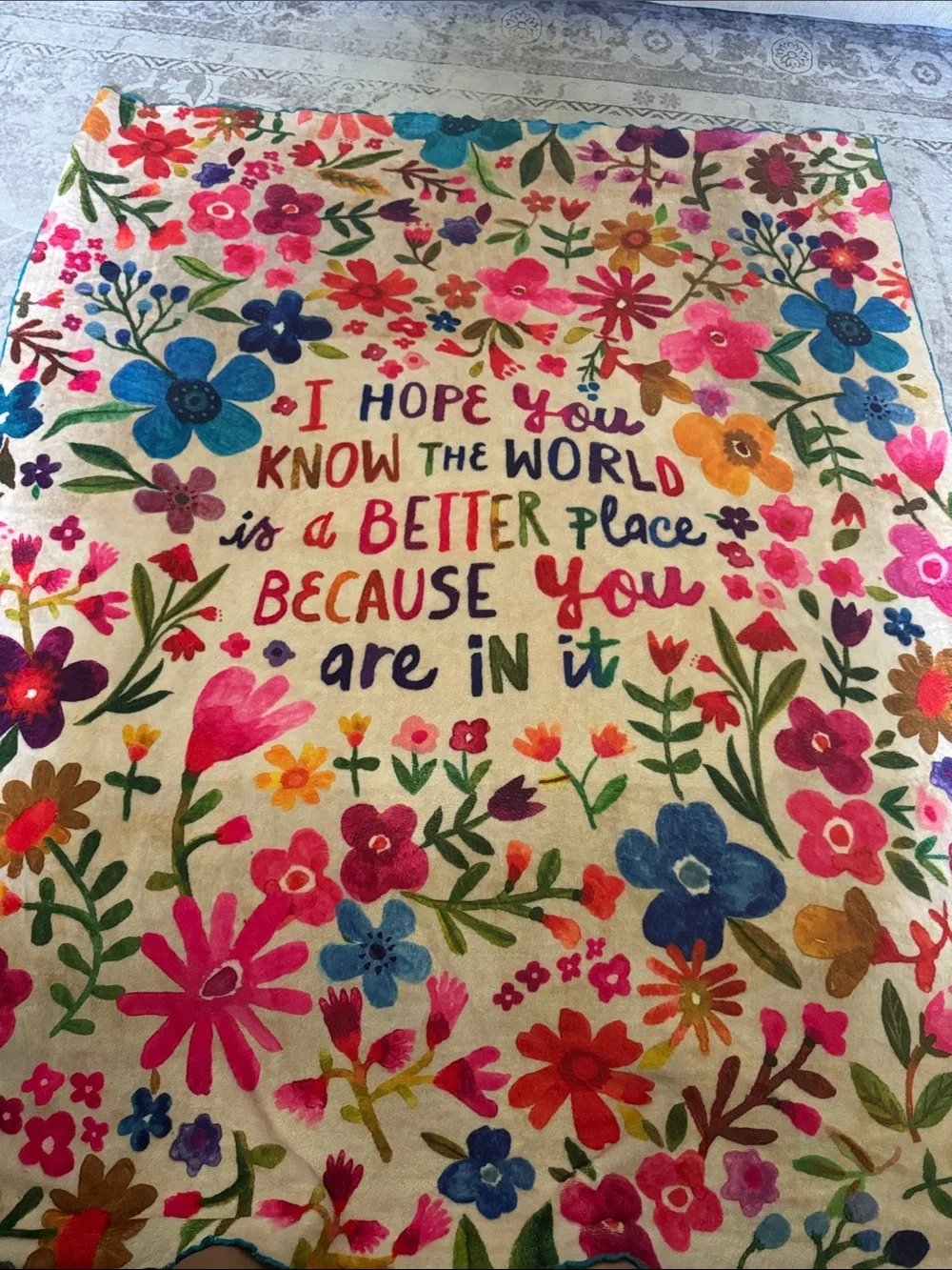 Natural life throw blanket